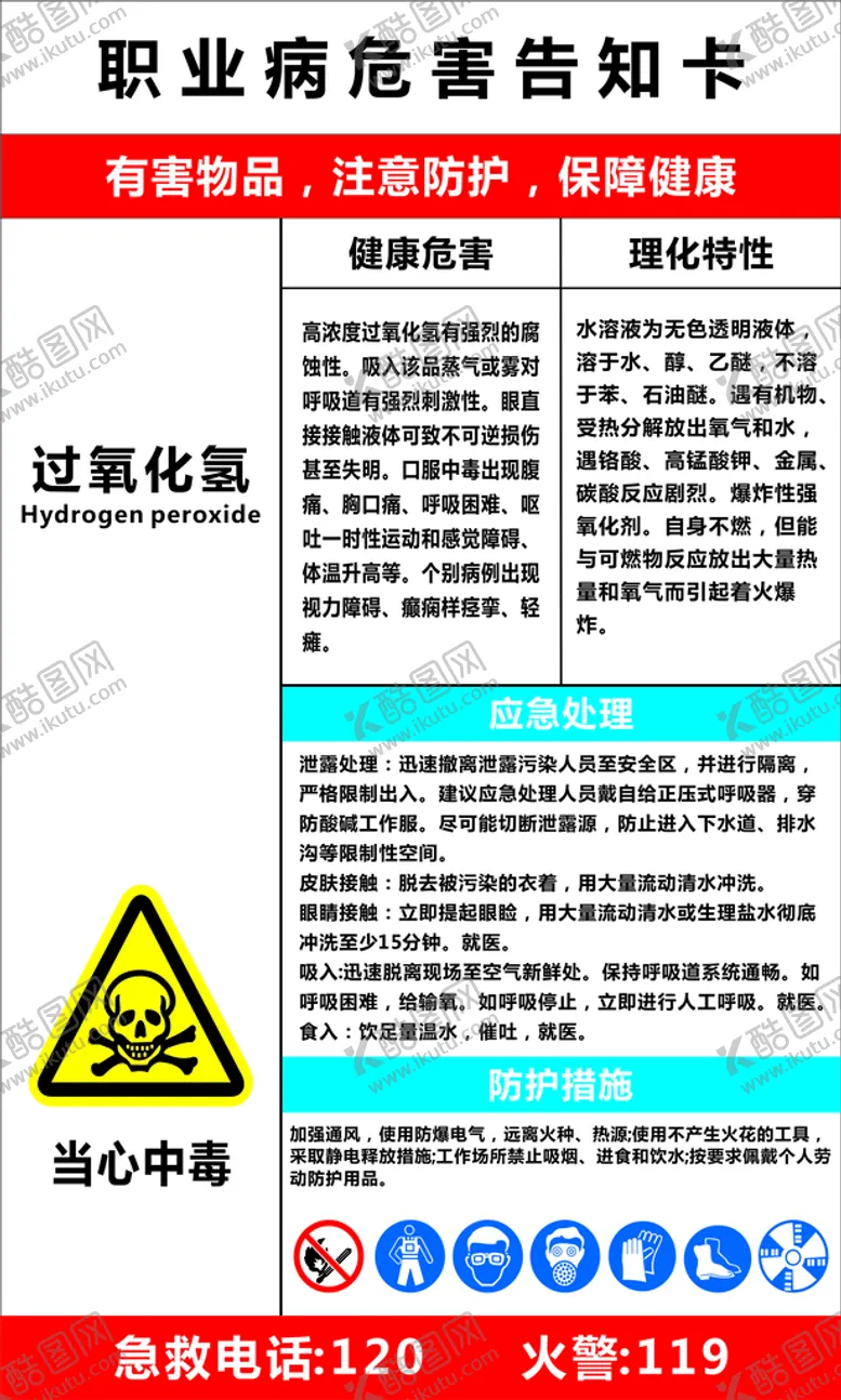 编号：94703211020903071694【酷图网】源文件下载-职业病危害告知卡标识 