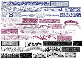 花纹花边传统图案装饰雕花