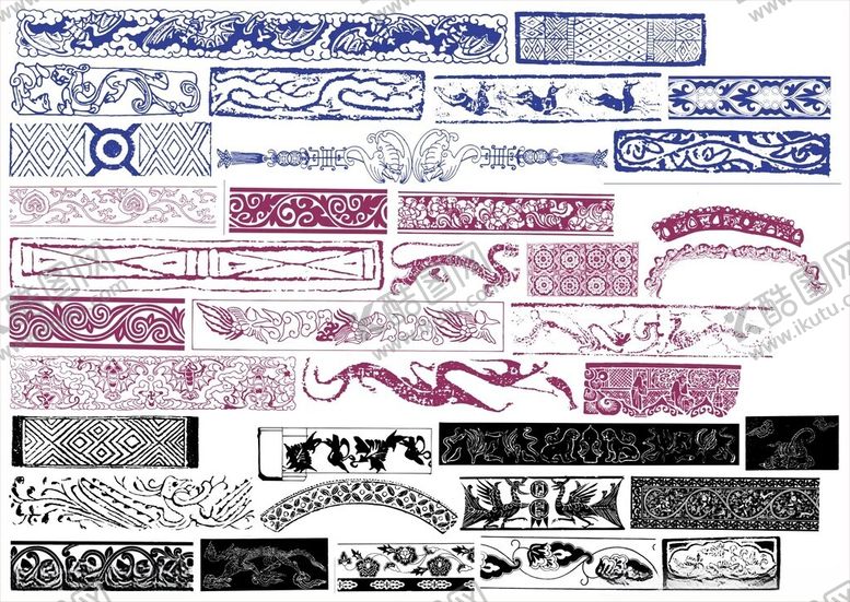 编号：93481011021609142769【酷图网】源文件下载-花纹花边传统图案装饰雕花