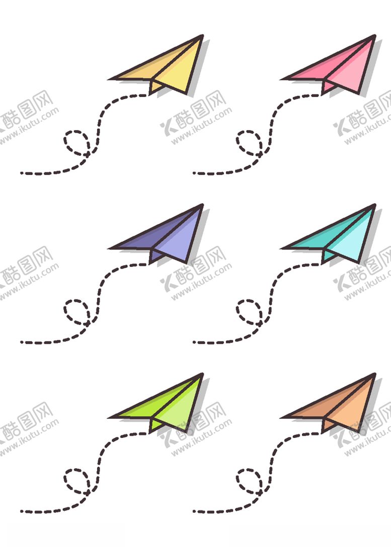 编号：27120306281454409945【酷图网】源文件下载-绿色纸飞机和飞行痕迹