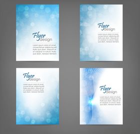 蓝色梦幻背景宣传册模板