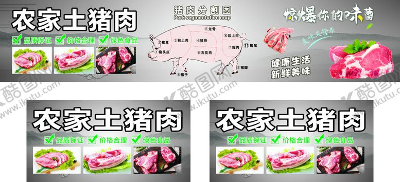 编号：97157101300616296389【酷图网】源文件下载-猪肉分割图
