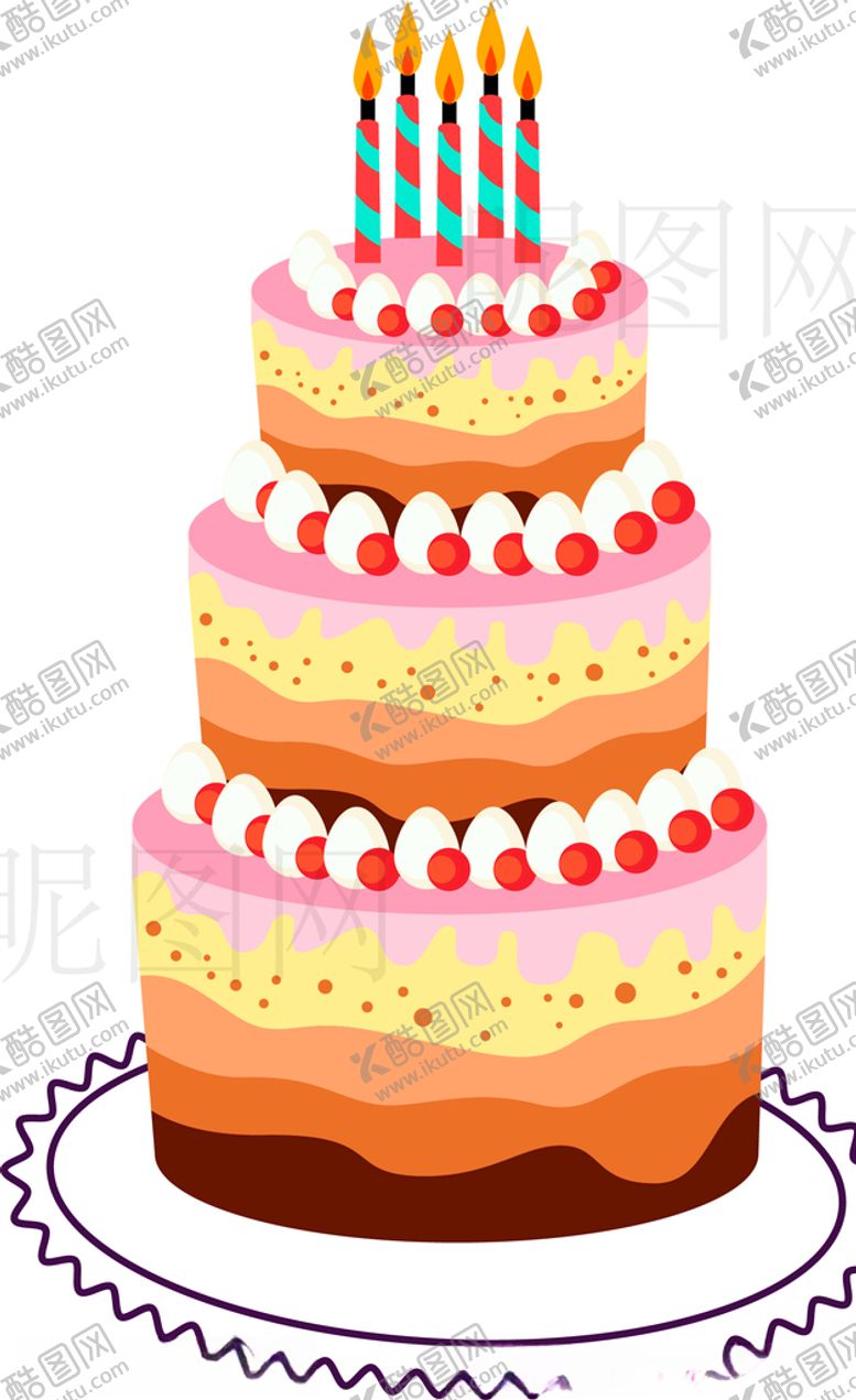 编号：98280407061054398644【酷图网】源文件下载-三层蛋糕