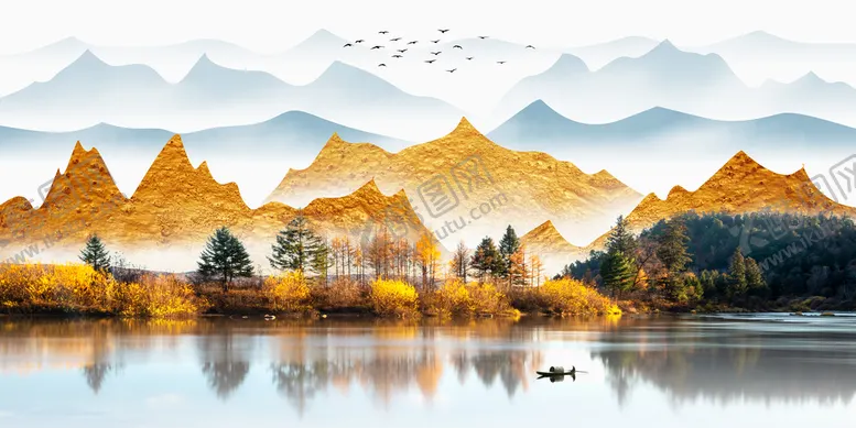 编号：61903409150649379603【酷图网】源文件下载-山水装饰画