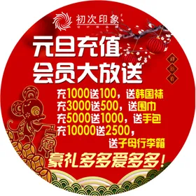 新年元旦地贴海报