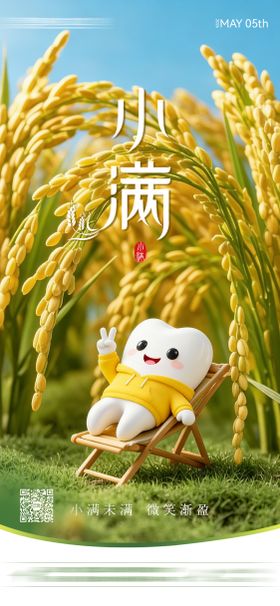 二十四节气小满海报