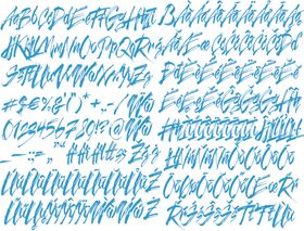 狂野书法艺术英文字体