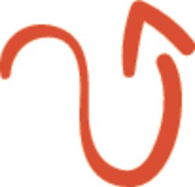 矢量箭头橙色名片模版