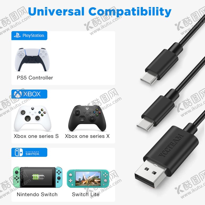 编号：11180209210416394769【酷图网】源文件下载-PS5手柄充电线适用手柄