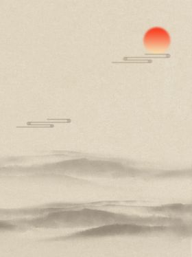 水墨画图片山水风景中国风书墙绘古典背展板