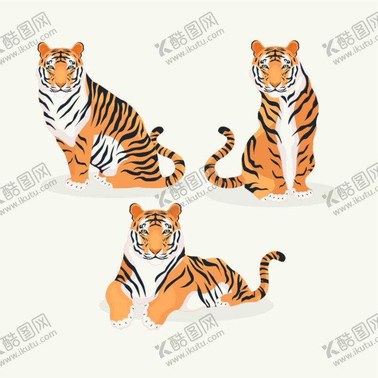 编号：37622712130138442730【酷图网】源文件下载-老虎插画