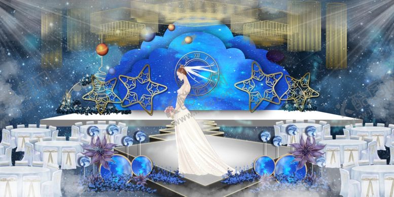 编号：46983609192240444570【酷图网】源文件下载-蓝色婚礼