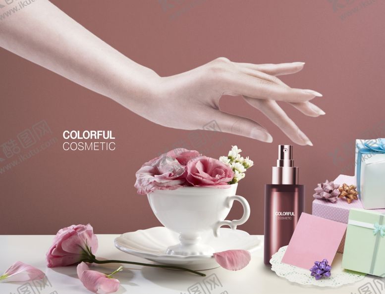 编号：71367211011702236476【酷图网】源文件下载-鲜花礼物化妆品海报设计