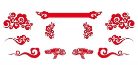 矢量翔云花纹