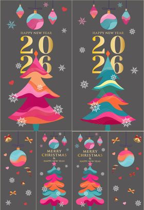 节日玻璃贴设计 