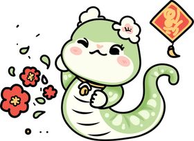 蛇年吉祥物插图2025矢量新生肖形象
