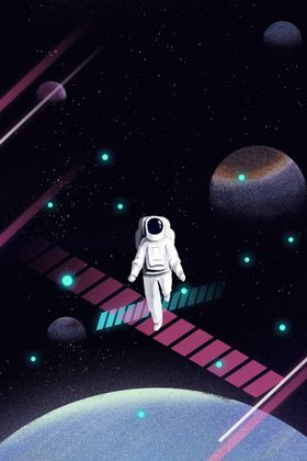 宇航员插画