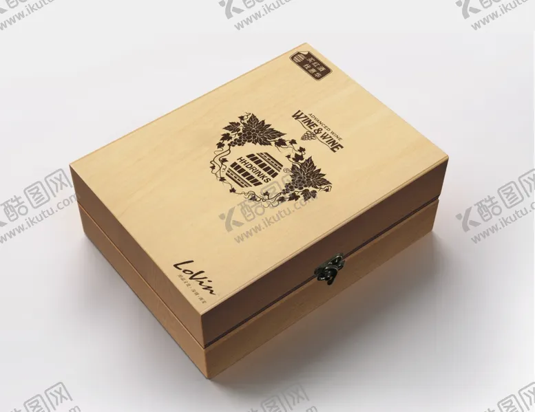 编号：54372804181725418864【酷图网】源文件下载-惠华红酒大木盒效果图