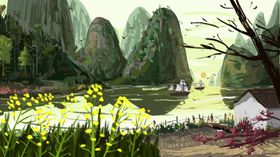 唯美风景创意插画