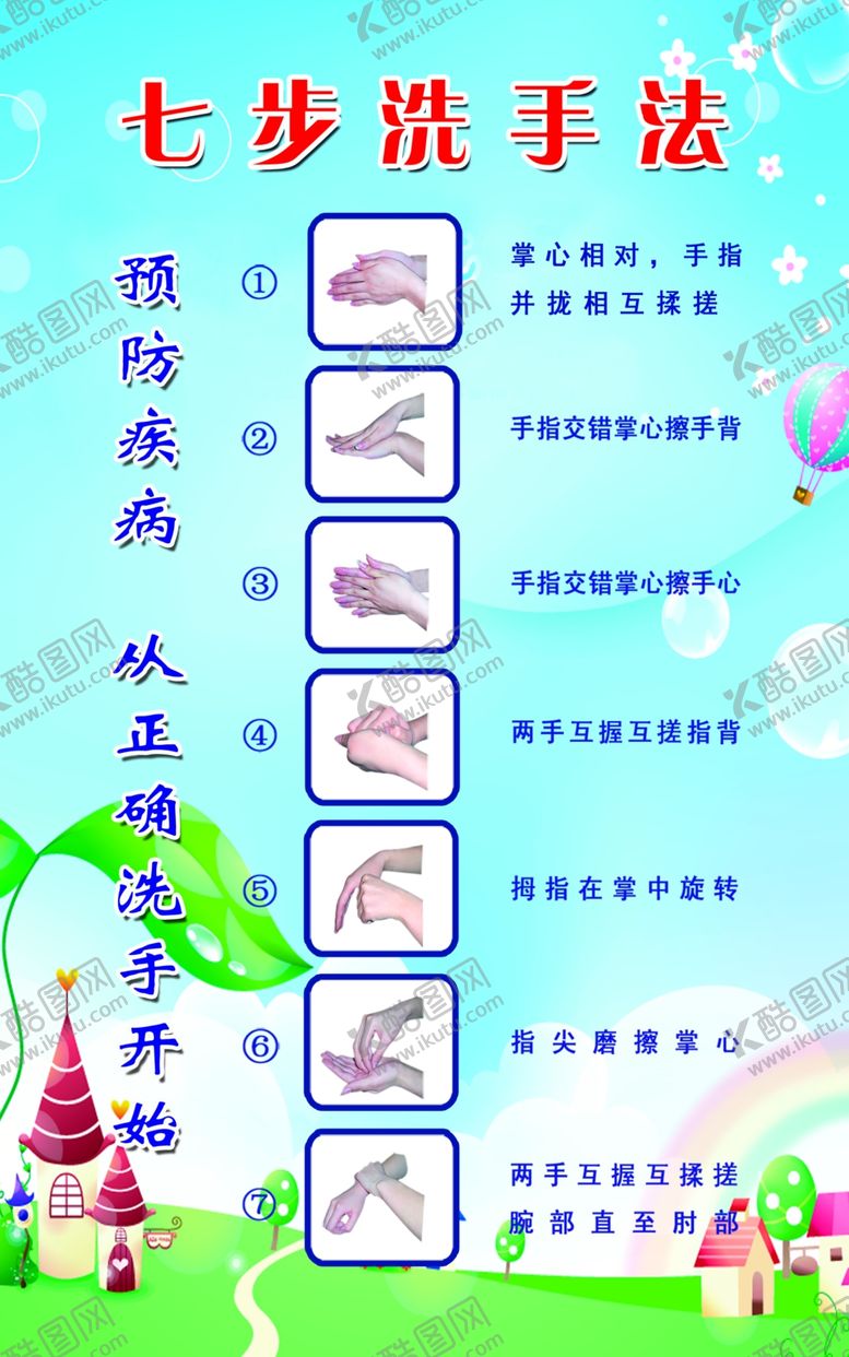 编号：83891010311720208944【酷图网】源文件下载-七步洗手法
