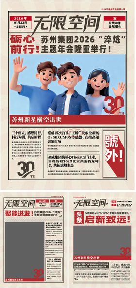 报纸拍照海报模版