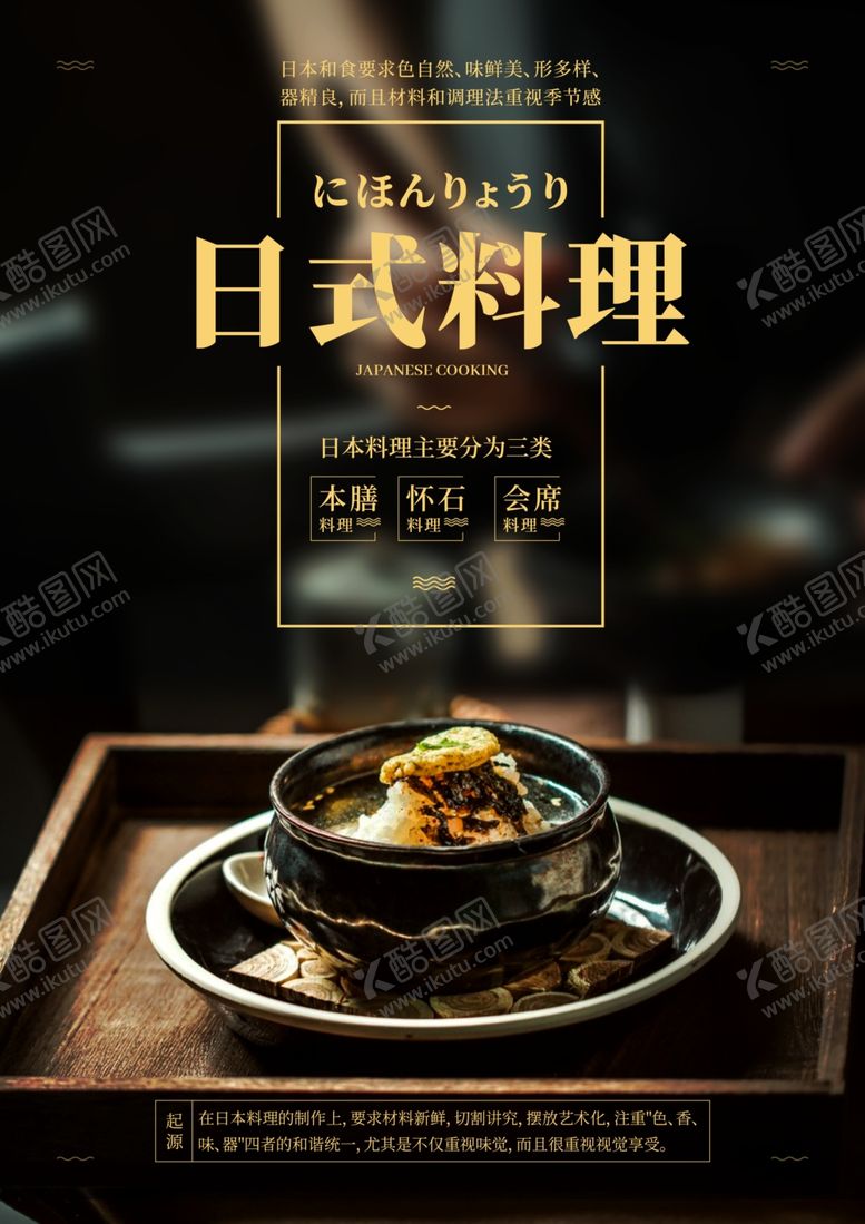 编号：43342806290729383521【酷图网】源文件下载-日式料理海报