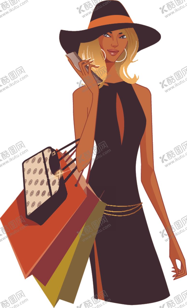 编号：70869504190750425050【酷图网】源文件下载-时尚购物女人