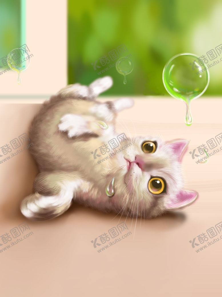 编号：82659809140341201863【酷图网】源文件下载-梦觉插画小猫