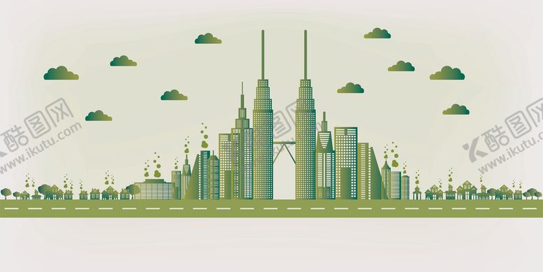 编号：51725409281357438509【酷图网】源文件下载-城市剪纸插画