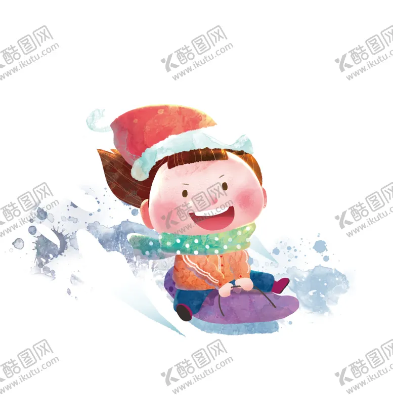 编号：77933802011919281681【酷图网】源文件下载-卡通滑雪女孩
