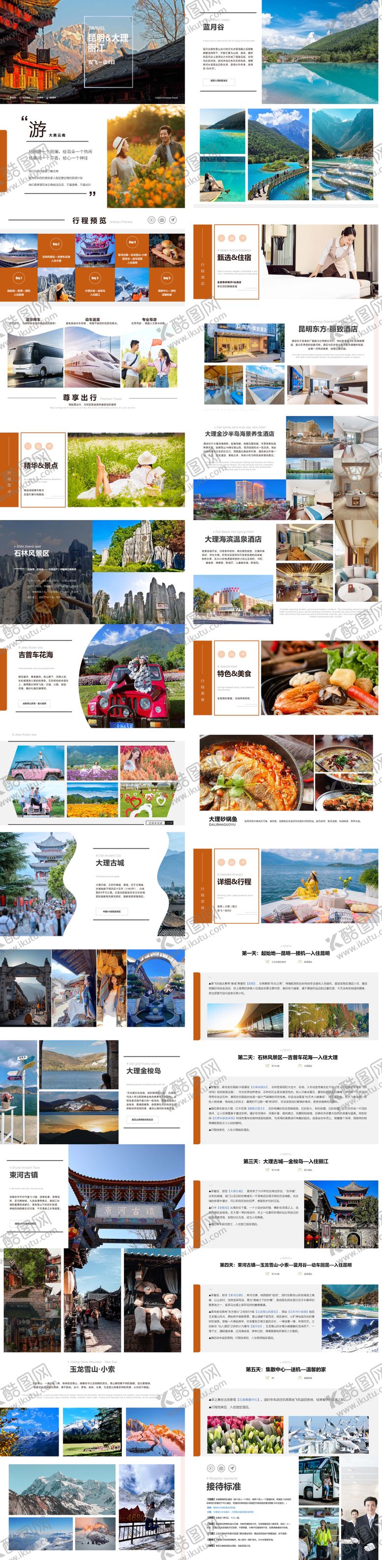 编号：92678409222229429768【酷图网】源文件下载-云南昆大丽5日游PPT