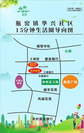 社区生活导向牌