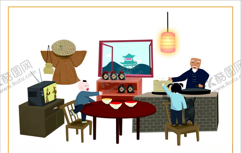 编号：65607107041756342171【酷图网】源文件下载-包子铺