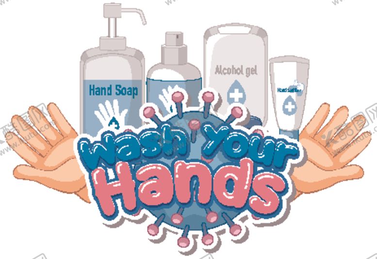 编号：12367606250355435393【酷图网】源文件下载-卡通清洁双手