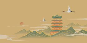 黄鹤楼国风古风背景海报素材