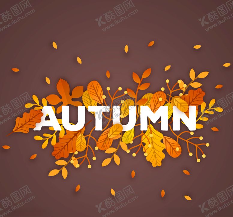编号：24350509201327214096【酷图网】源文件下载-彩色秋季落叶艺术字矢量素材