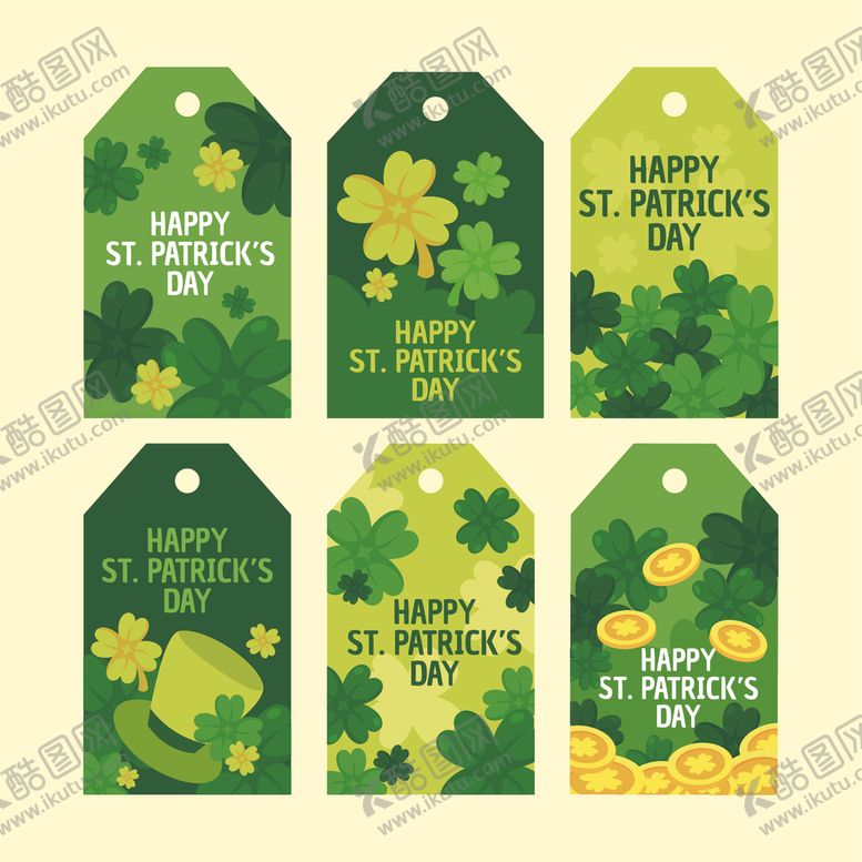 编号：69699211021732066533【酷图网】源文件下载-圣帕特里克节标签装饰