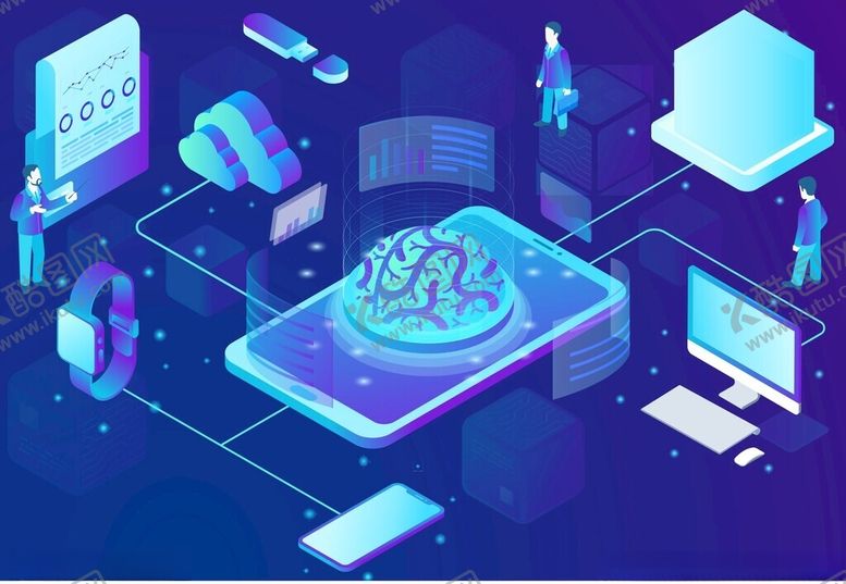 编号：54258704180024503978【酷图网】源文件下载-AI人工智能科技海报背景