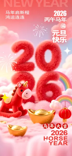 2026马年元旦海报