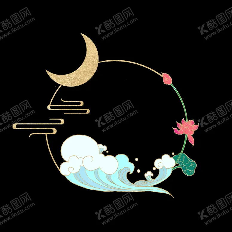 编号：60539810080752094971【酷图网】源文件下载-古风月下莲花