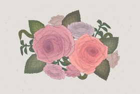 手绘鲜花