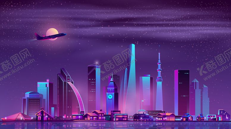 编号：77763506260753457578【酷图网】源文件下载-霓虹城市