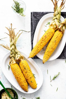 绿色健康食材美食摄影高清烤玉米