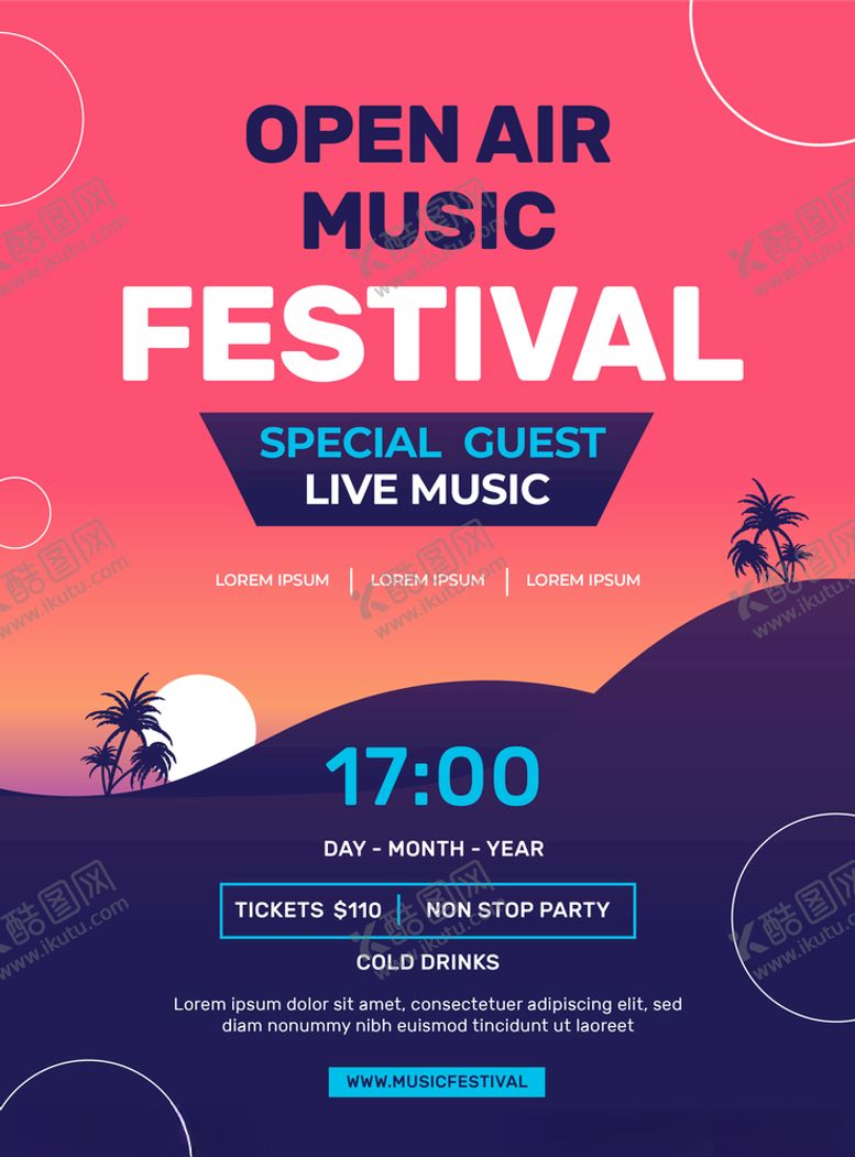 编号：32548009280638192052【酷图网】源文件下载-露天音乐节海报