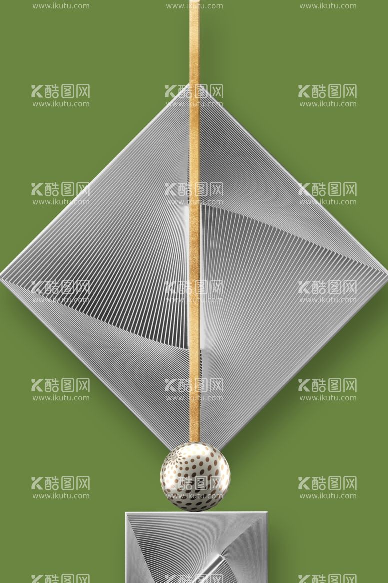 编号：90948911241636593775【酷图网】源文件下载-水彩菱形吊坠艺术挂画装饰画