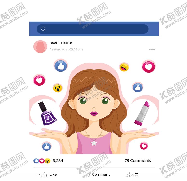 编号：58007505111752288526【酷图网】源文件下载-互联网视频美妆博主