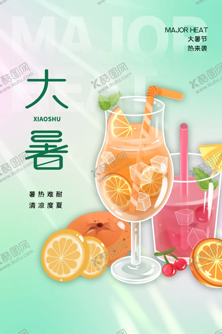 编号：52795312092025159582【酷图网】源文件下载-大暑海报