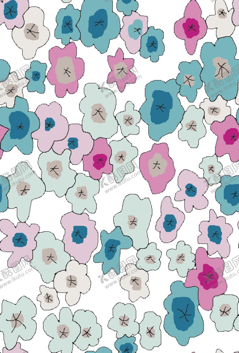 编号：18410209260315163359【酷图网】源文件下载-波点小碎花卡通图案