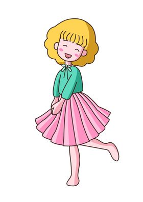 卡通小女孩