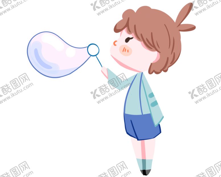 编号：24968609210258169369【酷图网】源文件下载-吹泡泡的小孩子